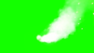 火星四射白烟升起绿屏抠像视频素材