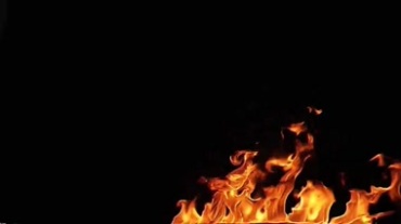 火舌大火燃烧黑屏透明抠像视频素材
