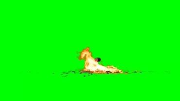 危化品油桶爆炸绿幕抠像视频素材