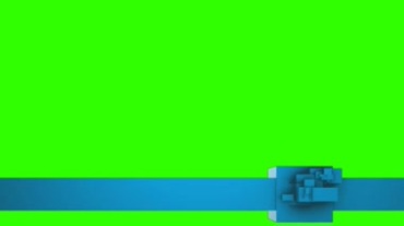 蓝色字幕条绿屏抠像视频素材
