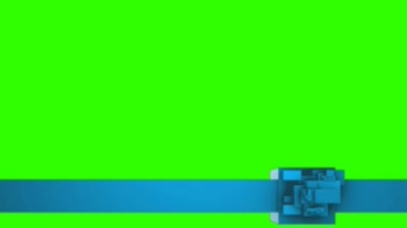 蓝色字幕条绿屏抠像视频素材