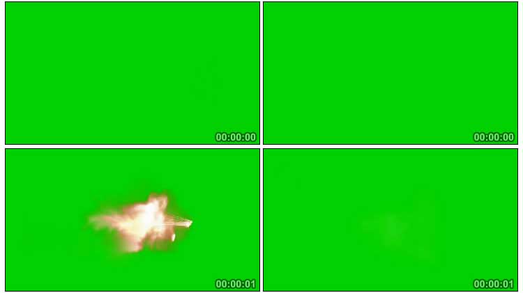 空中爆炸闪爆绿屏抠像视频素材