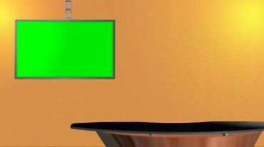墙上电视屏幕绿屏特效视频素材