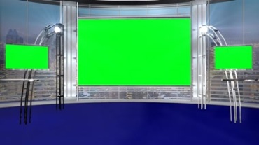 演播大厅显示屏幕绿屏特效视频素材