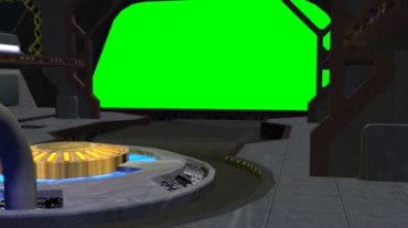 太空航天器舱外绿幕场景特效视频素材