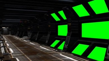 太空飞船窗户绿幕特效视频素材