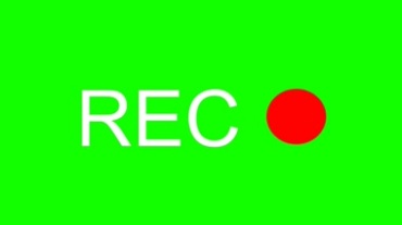 摄像机拍摄REC红点闪烁绿屏抠像视频素材