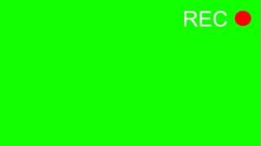 REC红心闪烁拍摄状态绿幕抠像视频素材