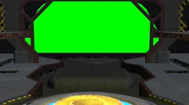 飞船驾驶舱大屏幕绿幕场景特效视频素材