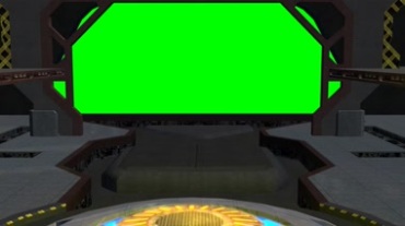 飞船驾驶舱大屏幕绿幕场景特效视频素材