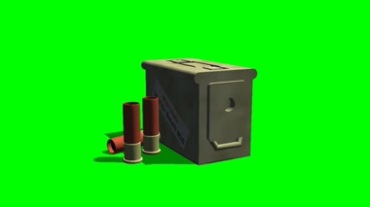 弹药箱子弹箱绿幕抠像视频素材