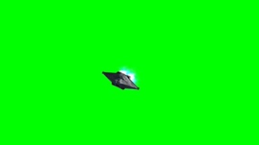 飞船迎面飞来绿屏抠像视频素材