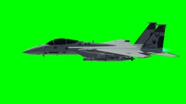 现代高科技战斗飞机飞行绿屏抠像视频素材