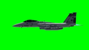 现代高科技战斗飞机飞行绿屏抠像视频素材