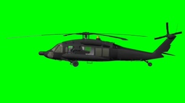 军事直升机绿幕透明抠像视频素材