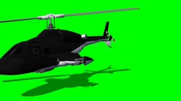 武装直升飞机绿幕抠像视频素材