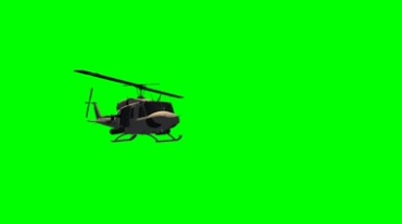 挂载武器的直升机绿屏抠像视频素材