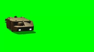 武器装甲车绿幕背景透明抠像视频素材