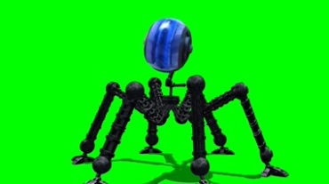 机器人蜘蛛绿幕抠像视频素材