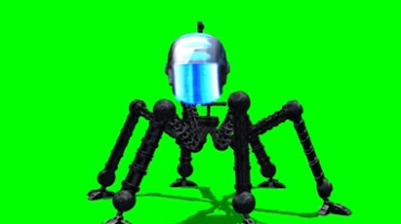机器人蜘蛛绿幕抠像视频素材