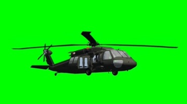 军用直升飞机绿幕抠像特效视频素材