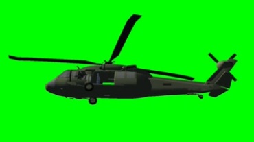 军用直升飞机悬停绿屏抠像视频素材