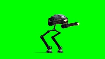 机械战士机器人绿幕抠像视频素材