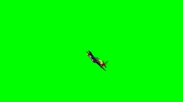 飞行表演飞机绿幕抠像视频素材