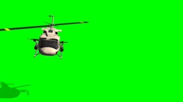 武装直升机转向飞行绿屏抠像视频素材