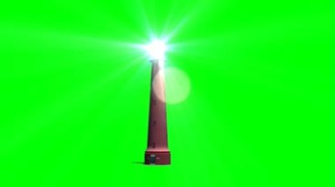 灯塔绿幕透明抠像特效视频素材