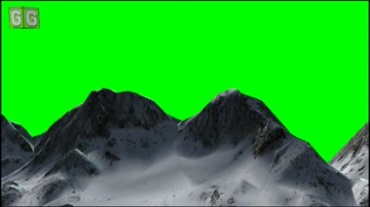 雪山山峰山峦绿屏抠像特效视频素材