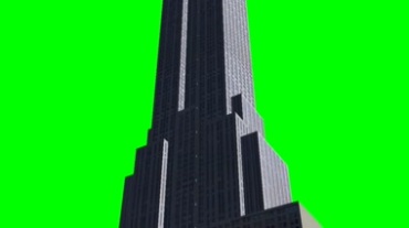 城市摩天大楼绿幕抠像特效视频素材