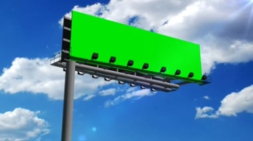 户外高架大广告牌绿屏特效视频素材