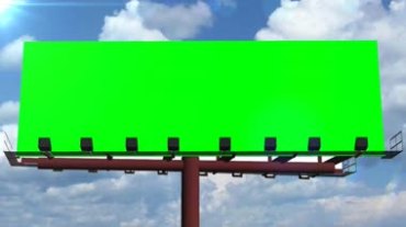 户外高速公路广告牌绿幕特效视频素材