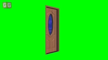 房门开启绿幕抠像视频素材