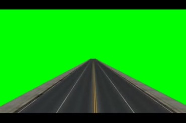 公路延伸远方向前行驶绿屏抠像视频素材
