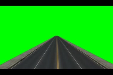 公路延伸远方向前行驶绿屏抠像视频素材