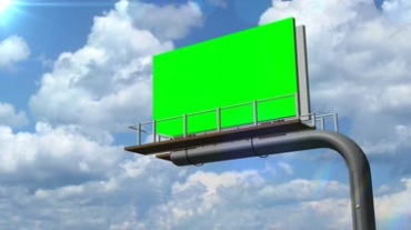 高速路广告牌绿屏特效视频素材
