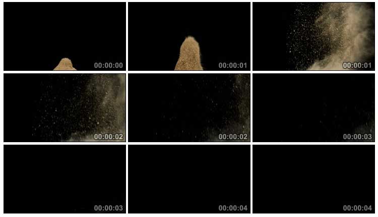 黄沙堆土堆隆起爆炸mov通道视频素材