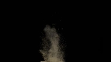 泥土爆炸黄沙炸开特效视频素材
