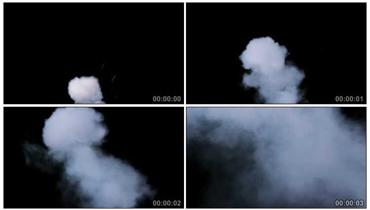 化学反应产生大量白色烟雾视频素材