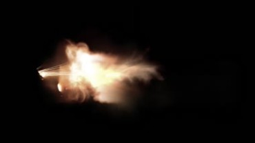 枪管喷射火光火舌枪火mov黑屏特效视频素材