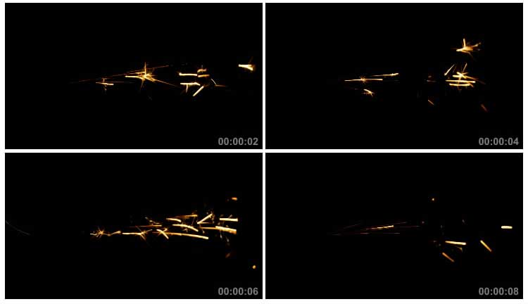 砂轮切割火花迸飞特效视频素材