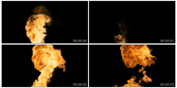 火焰云腾起火球升起mov特效视频素材