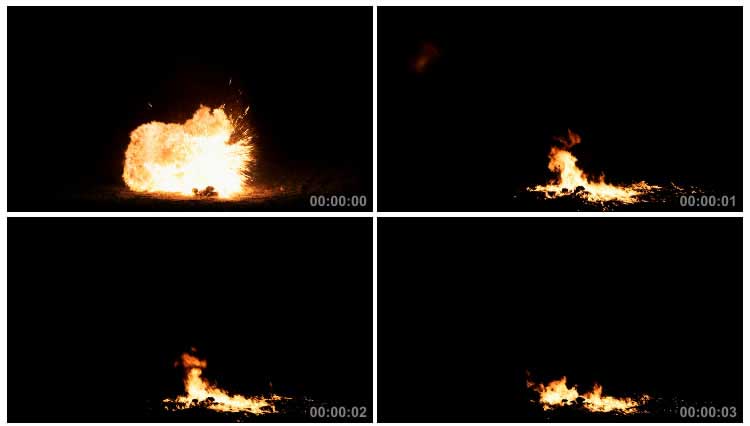 爆炸火球腾空而起mov特效视频素材