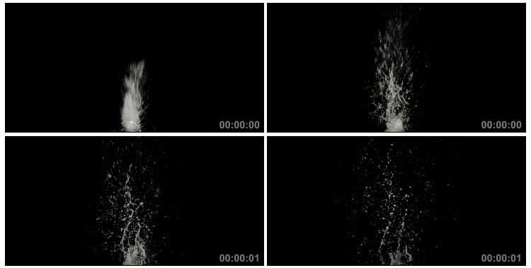 水花溅起mov黑屏实拍视频素材
