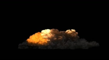 原子弹爆炸蘑菇云烟雾后期特效视频素材