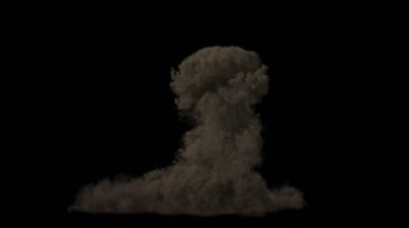 核爆炸烟尘蘑菇云升起火光冲天视频素材