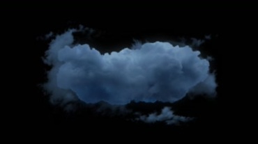 云中闪电亮光映亮云层mov抠像特效视频素材