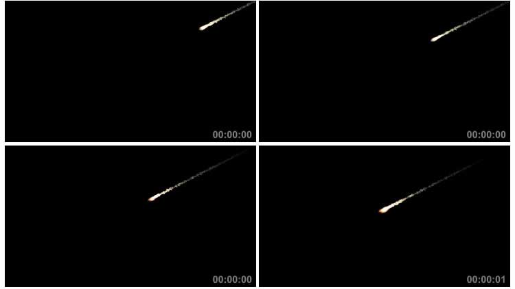 流星体陨石划过视频素材